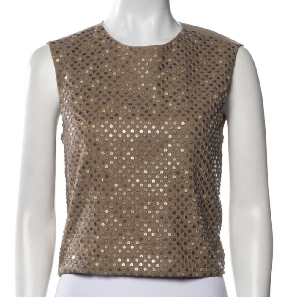 Brunello Cucinelli women's sequined tank top, L